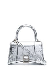 Balenciaga Hourglass XS embossed tote bag - Argento