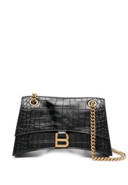 Balenciaga Crush crocodile-embossed crossbody bag - Nero