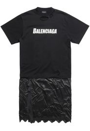 Balenciaga Abito modello T-shirt con stampa - Nero