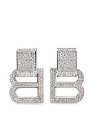 Balenciaga Hourglass crystal-embellished earrings - Argento