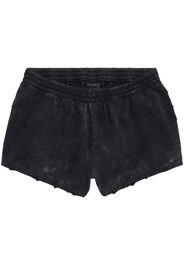 Balenciaga Shorts da corsa con effetto schiarito - Nero