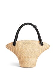 Balenciaga medium braided-raffia tote bag - Toni neutri