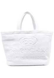 Balenciaga Jumbo logo-debossed tote bag - Bianco