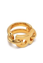 Balenciaga B-logo chain ring - Oro
