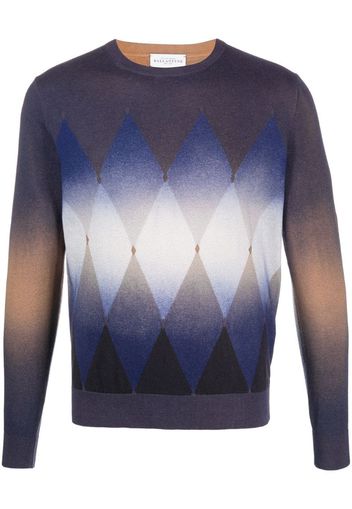 argyle knit jumper