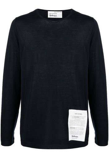 Ballantyne Raw Label detail Jumper - Blu