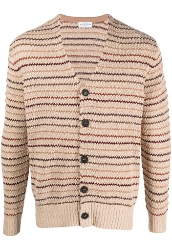 Ballantyne striped V-neck cardigan - Toni neutri