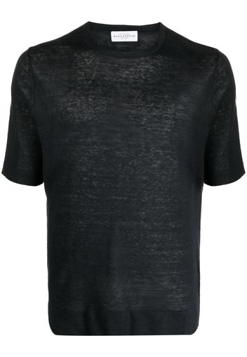 Ballantyne short-sleeved linen T-shirt - Nero