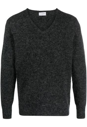 Ballantyne V-neck long-sleeve jumper - Grigio