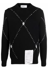 Ballantyne Raw Diamond embellished cashmere jumper - Nero