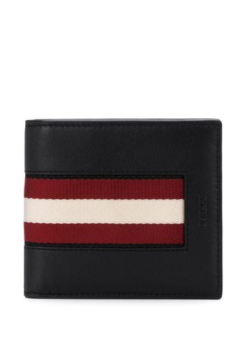 striped trim bifold wallet