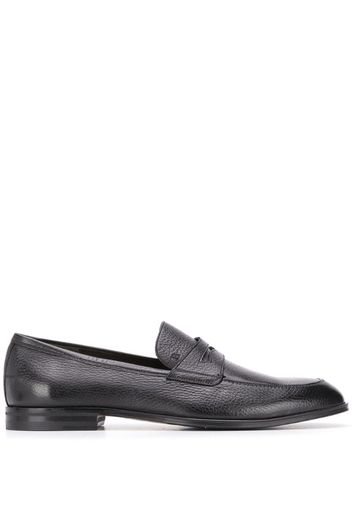 Webb grained-effect penny loafers