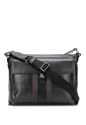 clip fastened messenger bag