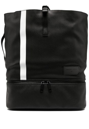 stripe detail PVC backpack