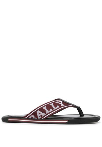 Bally Infradito Border con logo - Rosso