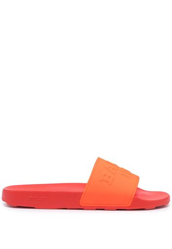 Bally logo-embossed slides - Arancione