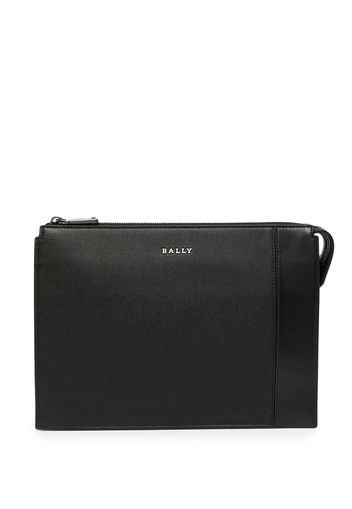 Bally leather rear-handle clutch - Nero