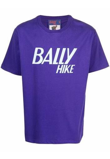 Bally slogan-print organic cotton T-shirt - Viola