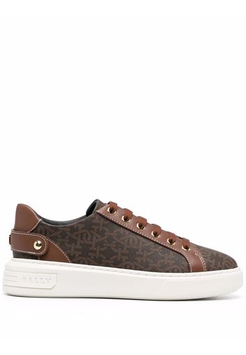 Bally Malya monogram-print sneakers - Marrone