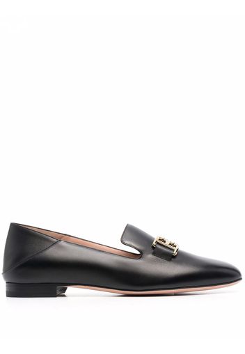 Bally logo-plaque loafers - Nero