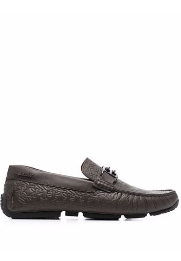 Bally logo-plaque leather loafers - Marrone