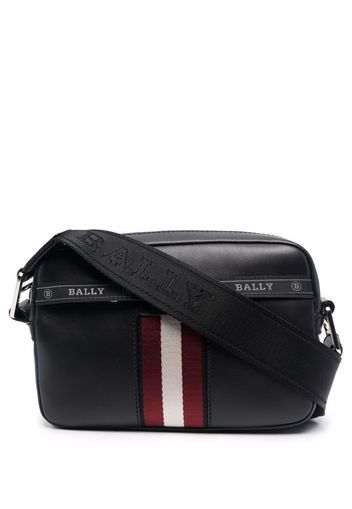 Bally Borsa a spalla con applicazione a righe - Nero