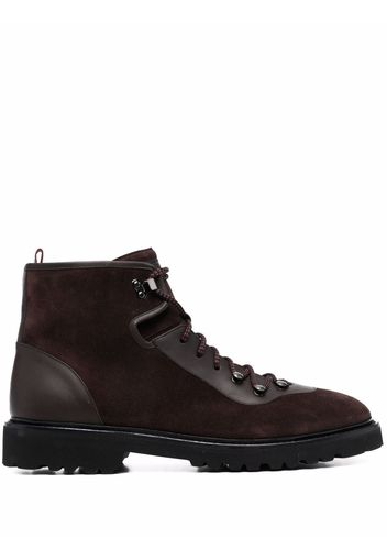 Bally lace-up suede boots - Marrone