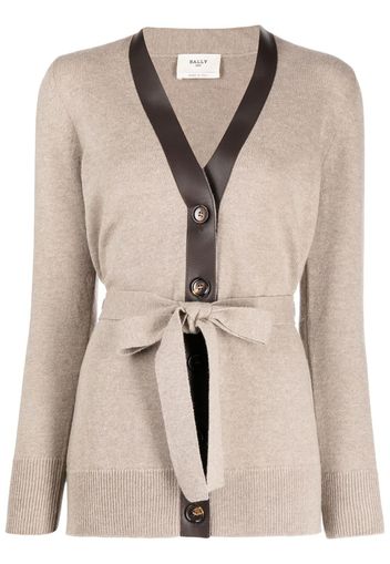 Bally Cardigan con cintura - Marrone