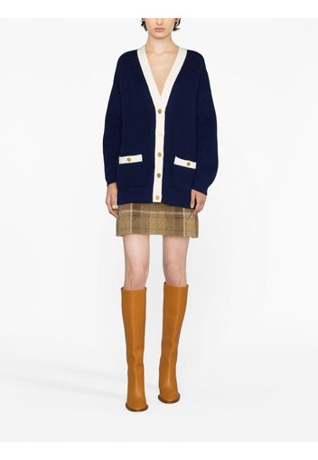 Bally two-tone wool cardigan - Blu