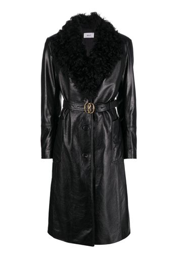 Bally shearling-collar belted coat - Nero