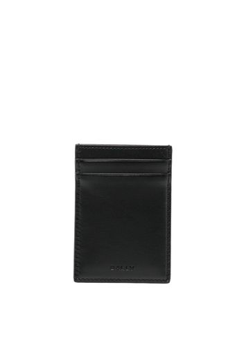 Bally logo-plaque leather cardholder - Nero