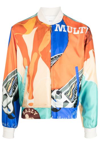 Bally graphic-print bomber jacket - Arancione