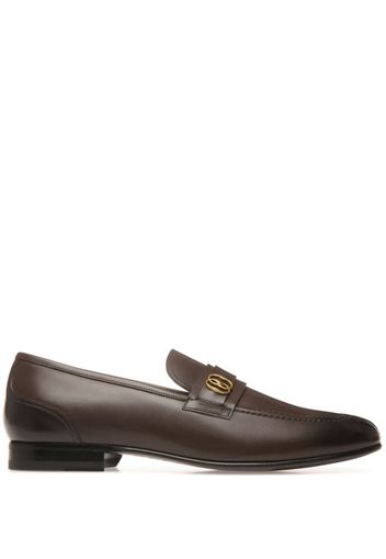 Bally Sadei logo-plaque leather loafers - Marrone