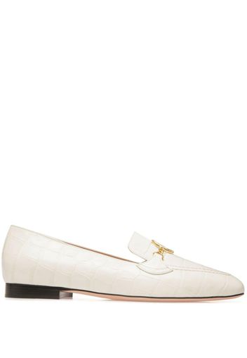Bally Obrien crocodile-embossed effect loafers - Bianco