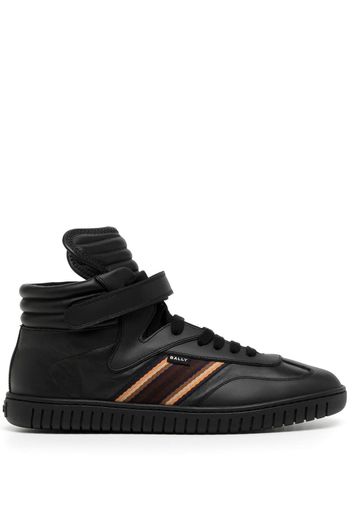 Bally Sneakers alte con righe laterali - Nero