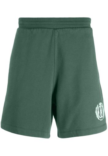 Bally logo-print organic-cotton shorts - Verde