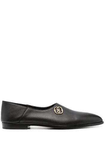 Bally pointed-toe leather loafers - Nero