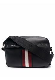 Bally Borsa a spalla con applicazione a righe - Nero