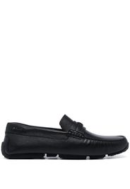 Bally logo-plaque detail loafers - Nero