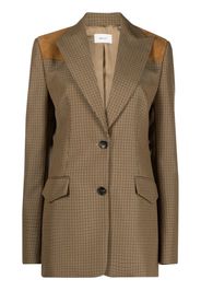 Bally single-breasted check-print blazer - Marrone