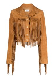 Bally fringed suede jacket - Marrone