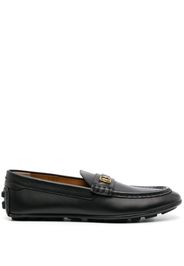 Bally logo-plaque leather loafers - Nero