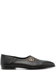 Bally pointed-toe leather loafers - Nero