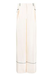 Bally Pantaloni con cuciture a contrasto - Bianco