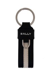 Bally logo-print leather keyring - Nero