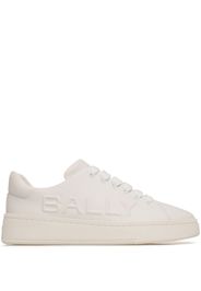 Bally logo-embossed leather sneakers - Bianco
