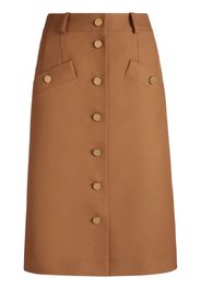 Bally wool-blend midi skirt - Arancione