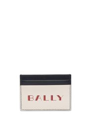 Bally slogan-print leather cardholder - Toni neutri