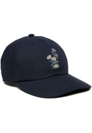 Bally floral-embroidered baseball cap - Blu