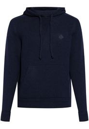Bally logo embroidered hoodie - Blu